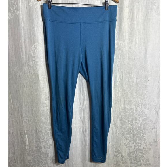 LL Bean Base Layer Leggings Medium Blue - Picture 1 of 12